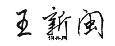 駱恆光王新閩行書個性簽名怎么寫