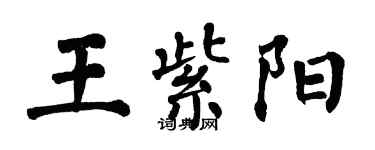 翁闓運王紫陽楷書個性簽名怎么寫