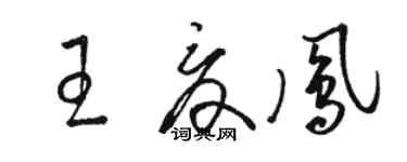 駱恆光王夏鳳草書個性簽名怎么寫