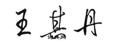 駱恆光王其丹行書個性簽名怎么寫