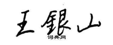 王正良王銀山行書個性簽名怎么寫