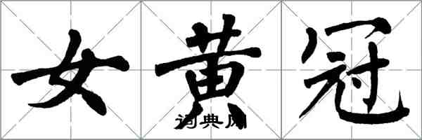 翁闓運女黃冠楷書怎么寫