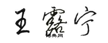 駱恆光王露寧行書個性簽名怎么寫