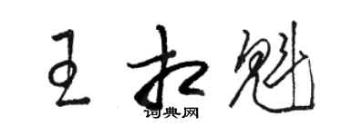 駱恆光王相魁草書個性簽名怎么寫