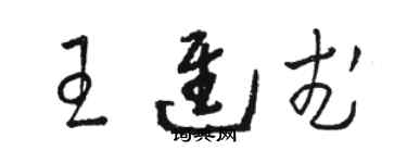 駱恆光王進武草書個性簽名怎么寫