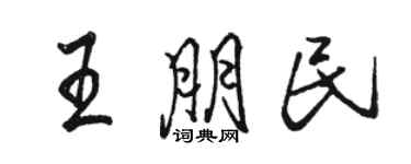 駱恆光王朋民行書個性簽名怎么寫