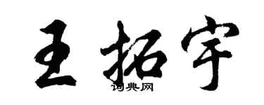 胡問遂王拓宇行書個性簽名怎么寫