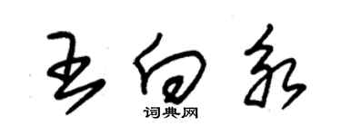 朱錫榮王向永草書個性簽名怎么寫