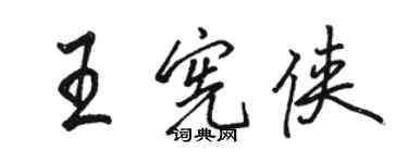 駱恆光王憲俠行書個性簽名怎么寫