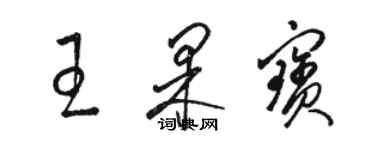 駱恆光王果寶草書個性簽名怎么寫