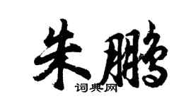 胡問遂朱鵬行書個性簽名怎么寫
