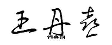 曾慶福王丹喜草書個性簽名怎么寫