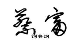 朱錫榮蔡富草書個性簽名怎么寫