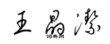 梁錦英王晶潔草書個性簽名怎么寫