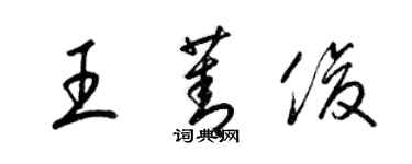 梁錦英王菁俊草書個性簽名怎么寫