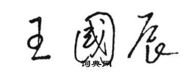 駱恆光王國辰草書個性簽名怎么寫