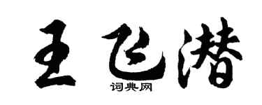 胡問遂王飛潛行書個性簽名怎么寫