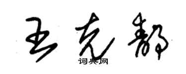 朱錫榮王克靜草書個性簽名怎么寫