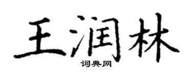 丁謙王潤林楷書個性簽名怎么寫