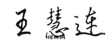 駱恆光王慧連行書個性簽名怎么寫