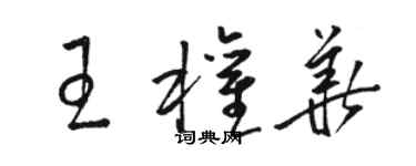 駱恆光王權華草書個性簽名怎么寫