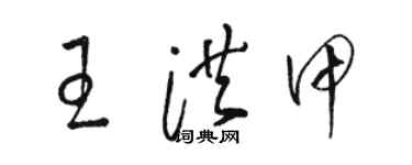 駱恆光王洪甲草書個性簽名怎么寫