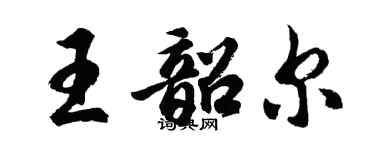 胡問遂王韶爾行書個性簽名怎么寫