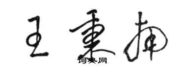 駱恆光王秉南草書個性簽名怎么寫