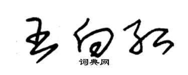 朱錫榮王向紅草書個性簽名怎么寫