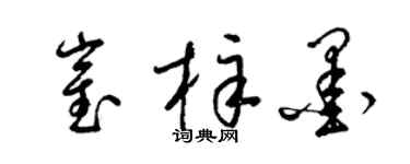 梁錦英崔梓墨草書個性簽名怎么寫