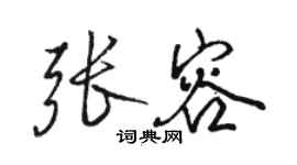 駱恆光張容行書個性簽名怎么寫