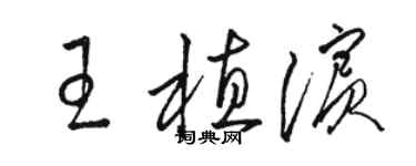 駱恆光王植濱草書個性簽名怎么寫