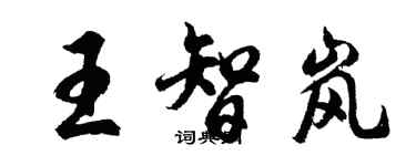 胡問遂王智嵐行書個性簽名怎么寫