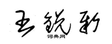 朱錫榮王銳新草書個性簽名怎么寫