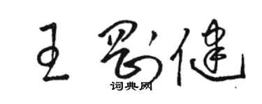駱恆光王剛健草書個性簽名怎么寫