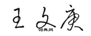 駱恆光王文庚草書個性簽名怎么寫