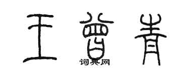 陳墨王曾青篆書個性簽名怎么寫