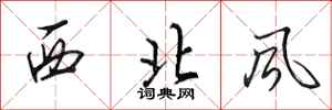 田英章西北風行書怎么寫