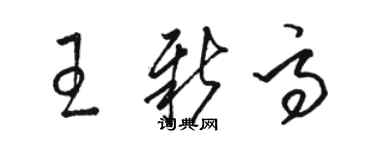 駱恆光王新高草書個性簽名怎么寫