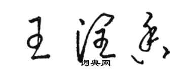 駱恆光王潤香草書個性簽名怎么寫