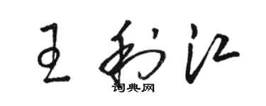 駱恆光王利江草書個性簽名怎么寫