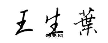 王正良王生葉行書個性簽名怎么寫