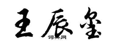 胡問遂王辰璽行書個性簽名怎么寫