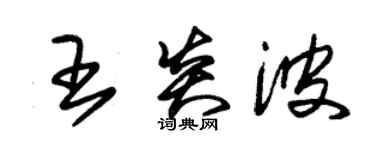 朱錫榮王炎波草書個性簽名怎么寫