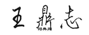 駱恆光王鼎志行書個性簽名怎么寫