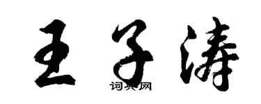 胡問遂王子濤行書個性簽名怎么寫