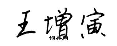 王正良王增寅行書個性簽名怎么寫