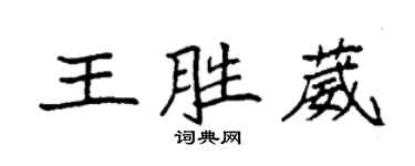 袁強王勝葳楷書個性簽名怎么寫