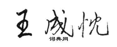 駱恆光王成忱行書個性簽名怎么寫