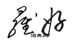 駱恆光羅好草書個性簽名怎么寫